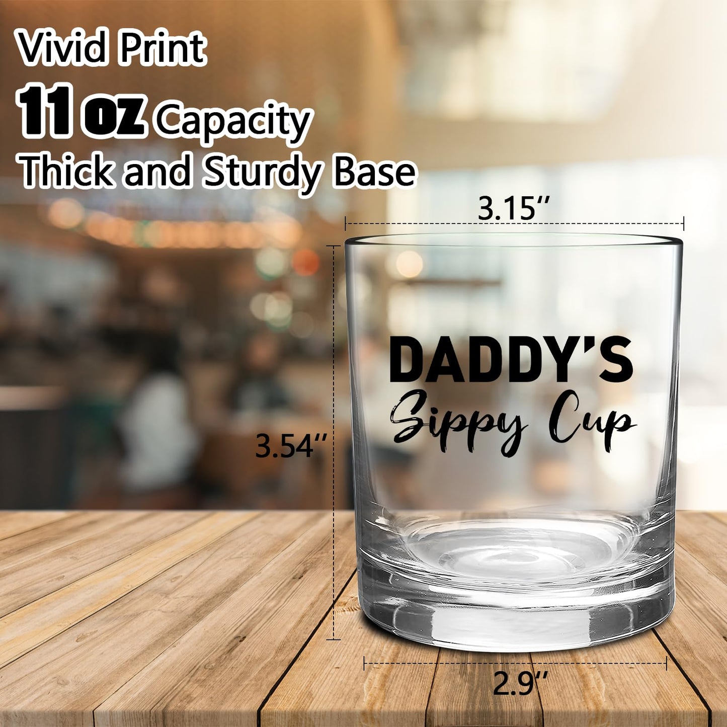 Gifts for Dad New Dad Husband, 11 OZ Whiskey Glass Christmas Stocking Stuffers, Birthday Valentines Anniversary Fathers Day Funny Gag Gift Ideas Bourbon Scotch Presents for Expecting Father