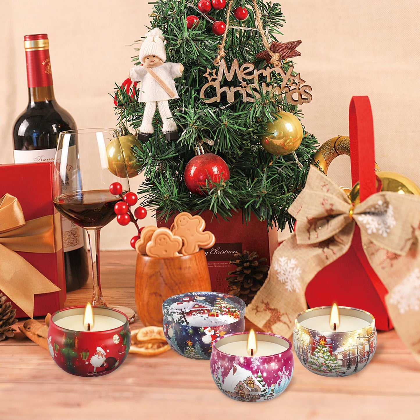 16Pack Christmas Scented Candles Gift- Aromatherapy Candle-Soy Wax-Long Lasting Burn time, Christmas Thanksgiving Gifts for Women,Home Decor