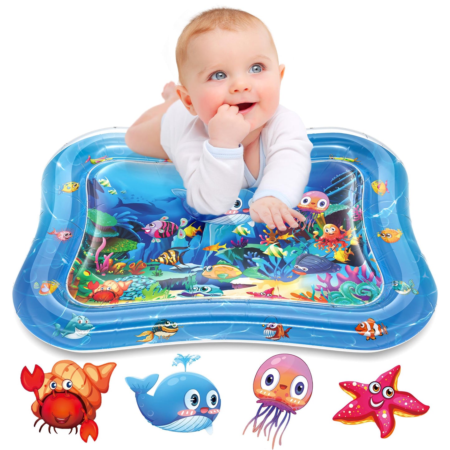 Infinno Tummy Time Mat Premium Baby Water Play Mat for Infants and Toddlers Baby Toys for 3 to 24 Months, Strengthen Your Baby's Muscles, Pink Theme Toys