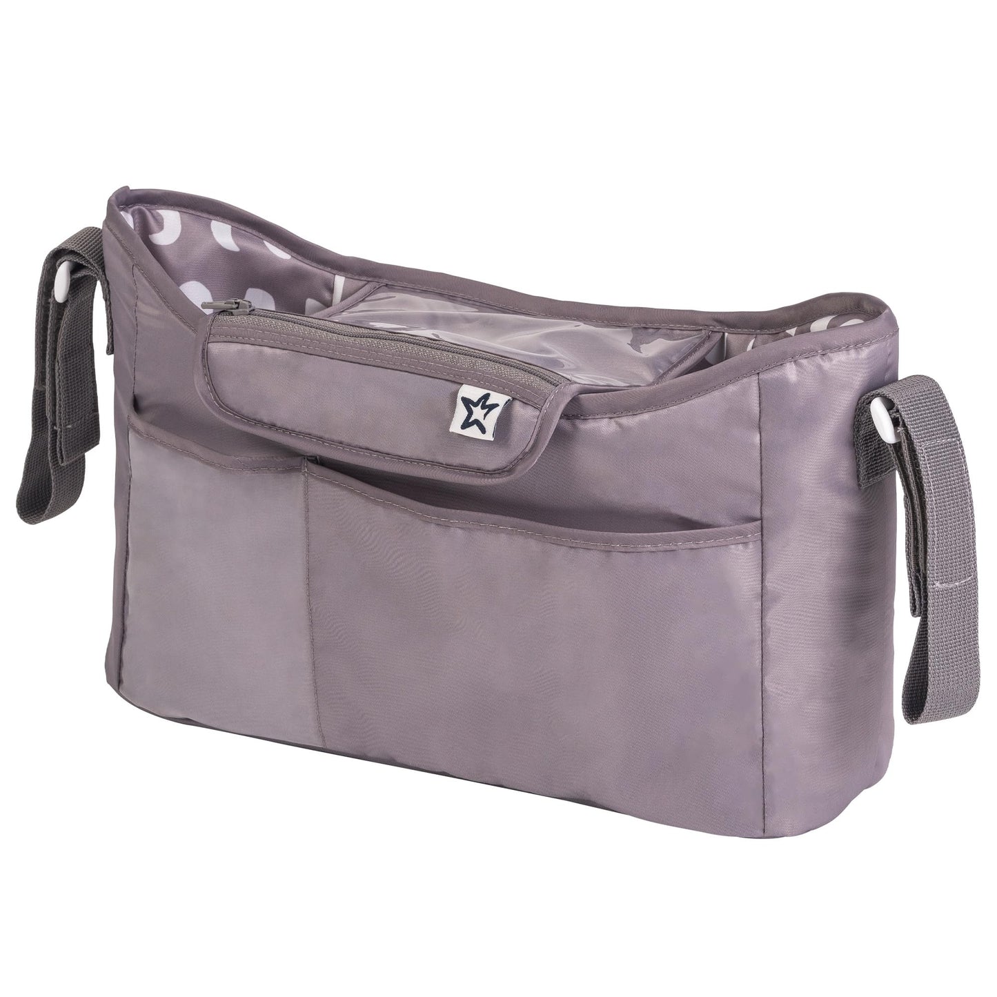 Tiny Twinkle Universal Stroller Organizer with Adjustable Strap - Waterproof Stroller Caddy Fits Baby Jogger, Nuna, Graco, Donna and Bugaboo Strollers (Luna)