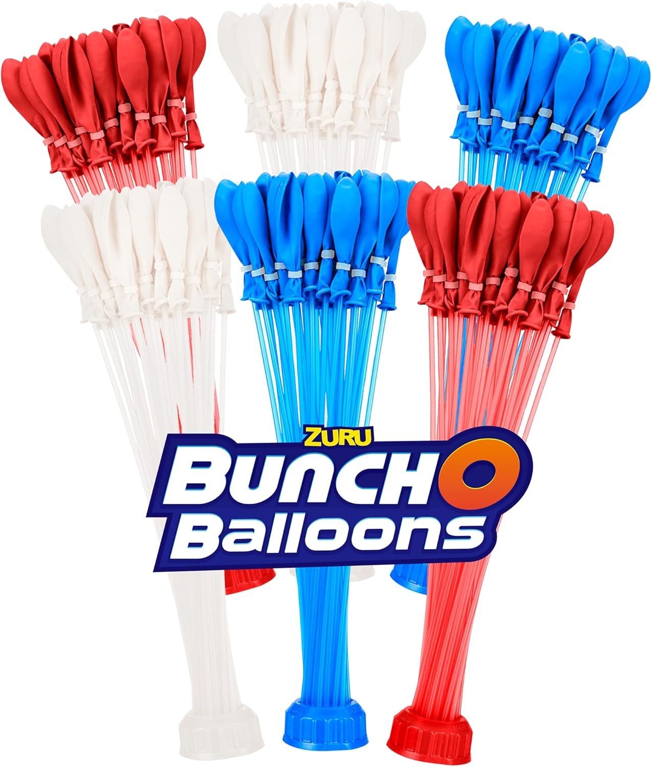 Bunch O Balloons Rapid-Filling Red, White and Blue Water Balloons 6 Pack (100 Balloons) (Amazon Exclusive)