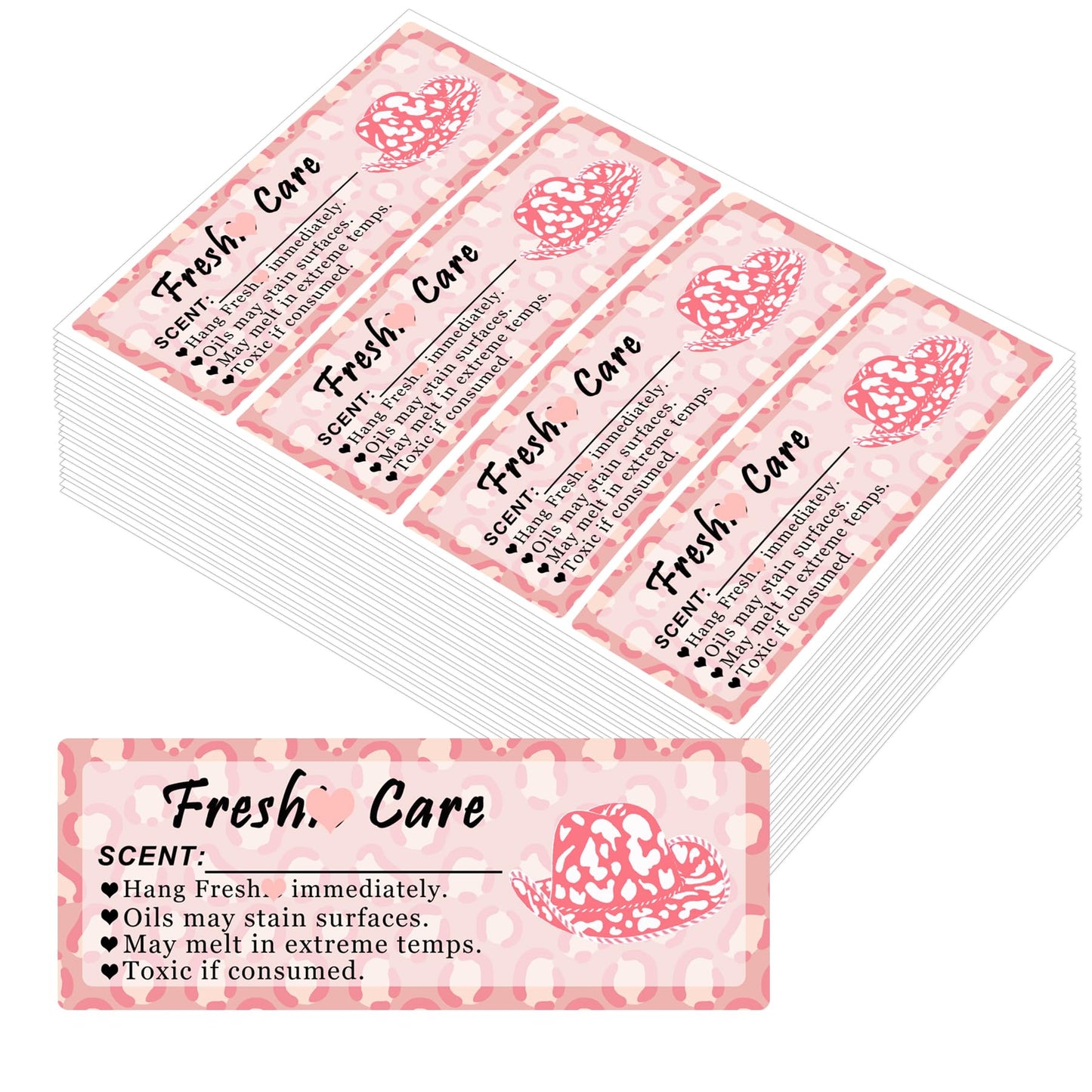 Freshiess Care Instruction Stickers 1 x 2.5 inch Freshiess Scent Labels with Line to Write in Scent 200 Pcs Freshiess Supplies for DIY Crafts Beads and Silicone Molds (Purple)
