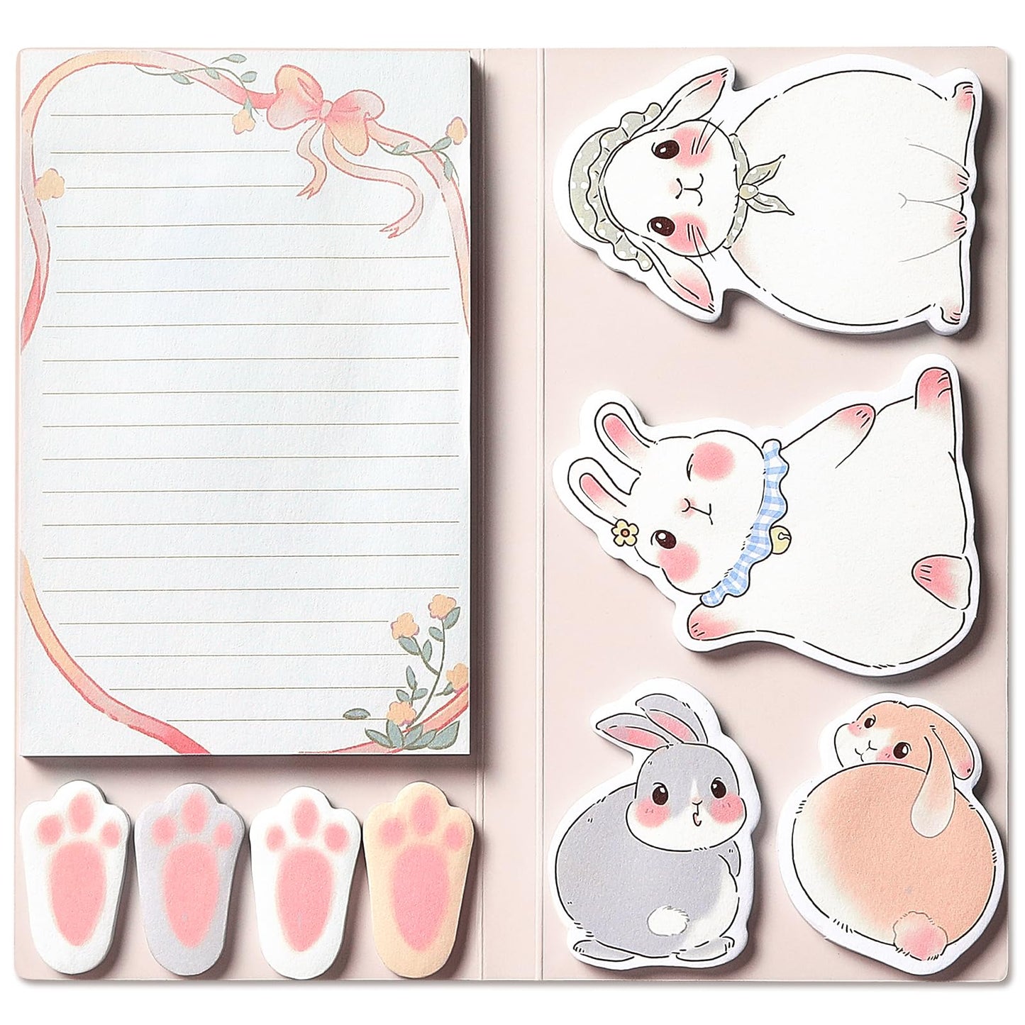 Hommie Sticky Notes Set Tabs 410 Pack Color Pads Divider Sticky Notes with Bookmark Index for School Supplies, 60 Ruled, 40 Per Dotted, 60 Per Rectangular, 6x25 Index Tabs