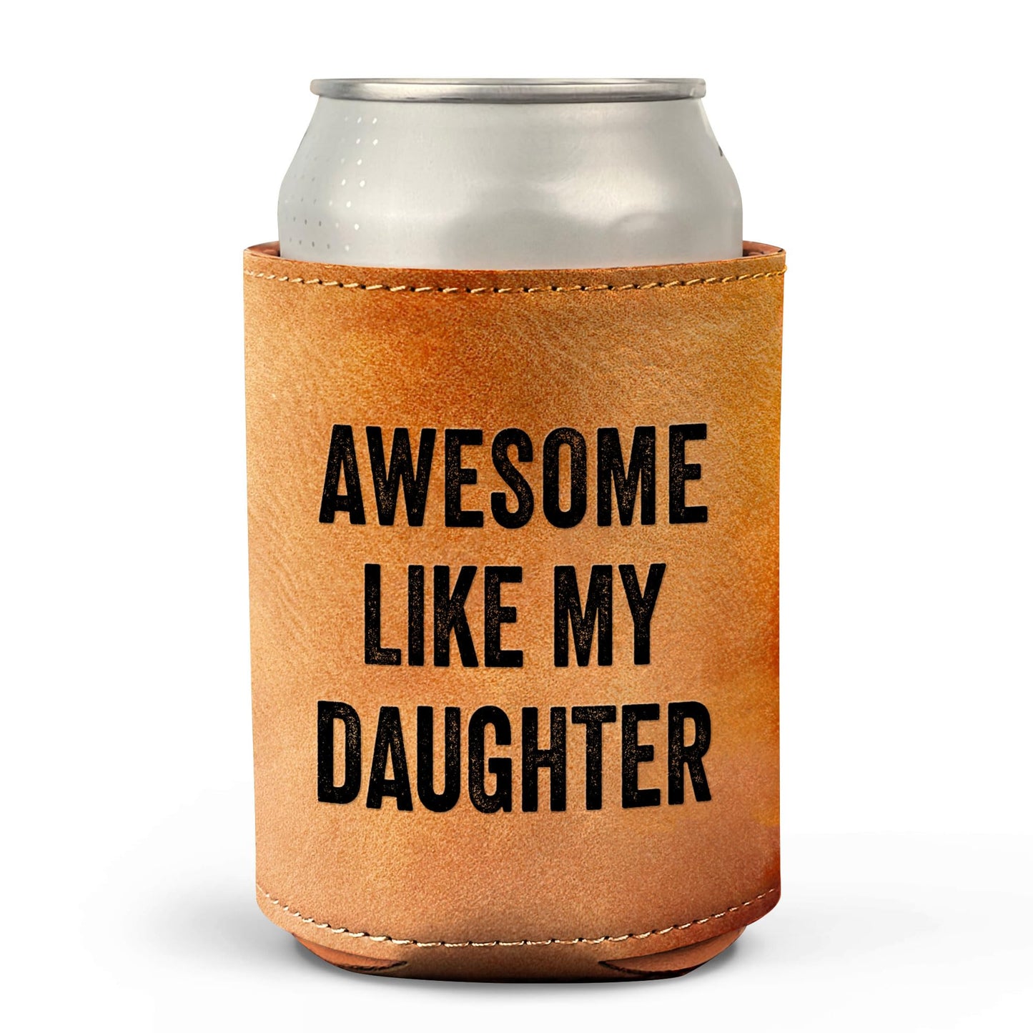 Gifts for Dad from Daughter, Son for Fathers Day - Dad Gifts, Men Gifts - Birthday Gifts for Men, Dad Birthday Gift, Birthday Gifts for Dad - Retirement Gifts for men, Leather Can Cooler for Mens 12Oz