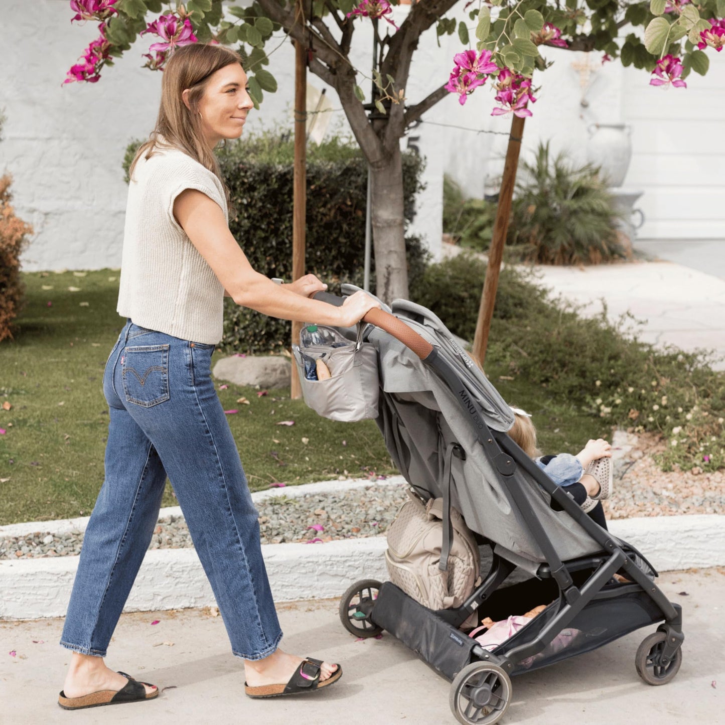 Tiny Twinkle Universal Stroller Organizer with Adjustable Strap - Waterproof Stroller Caddy Fits Baby Jogger, Nuna, Graco, Donna and Bugaboo Strollers (Luna)