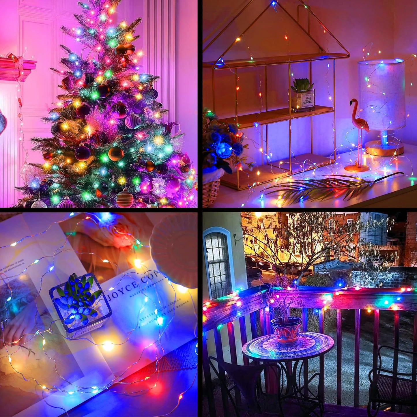 AIKEI Led Fairy Light Battery Operated, 50LED 16FT String Lights Copper Wire Starry Fairy Lights (Multi-Colored, 1Pack)