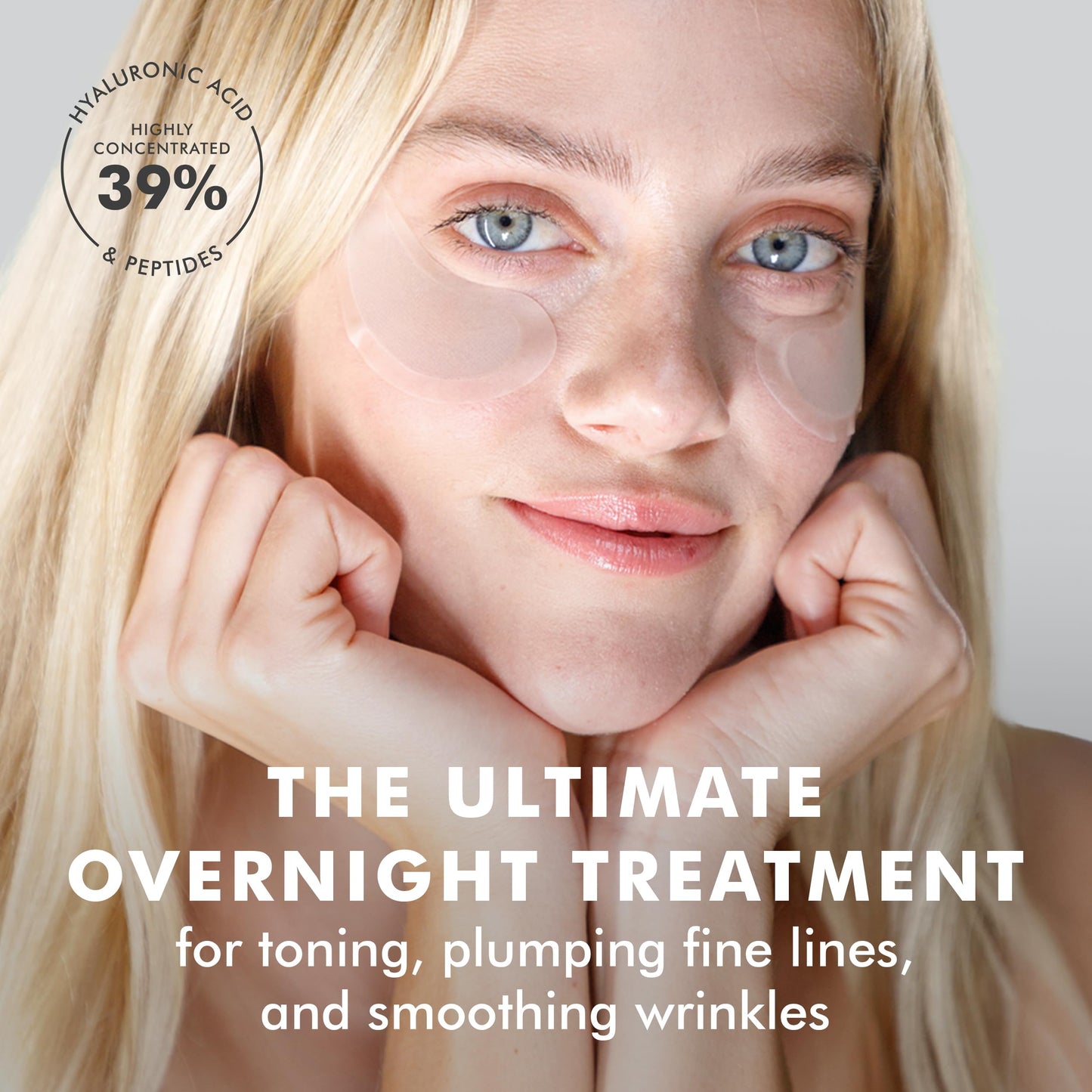 skyn ICELAND Dissolving Microneedle Under Eye Patches With 39% Hyaluronic Acid & Peptides. No-Slip Eye Mask to Firm And Reduce Wrinkles & Fine Lines, 8 Pairs