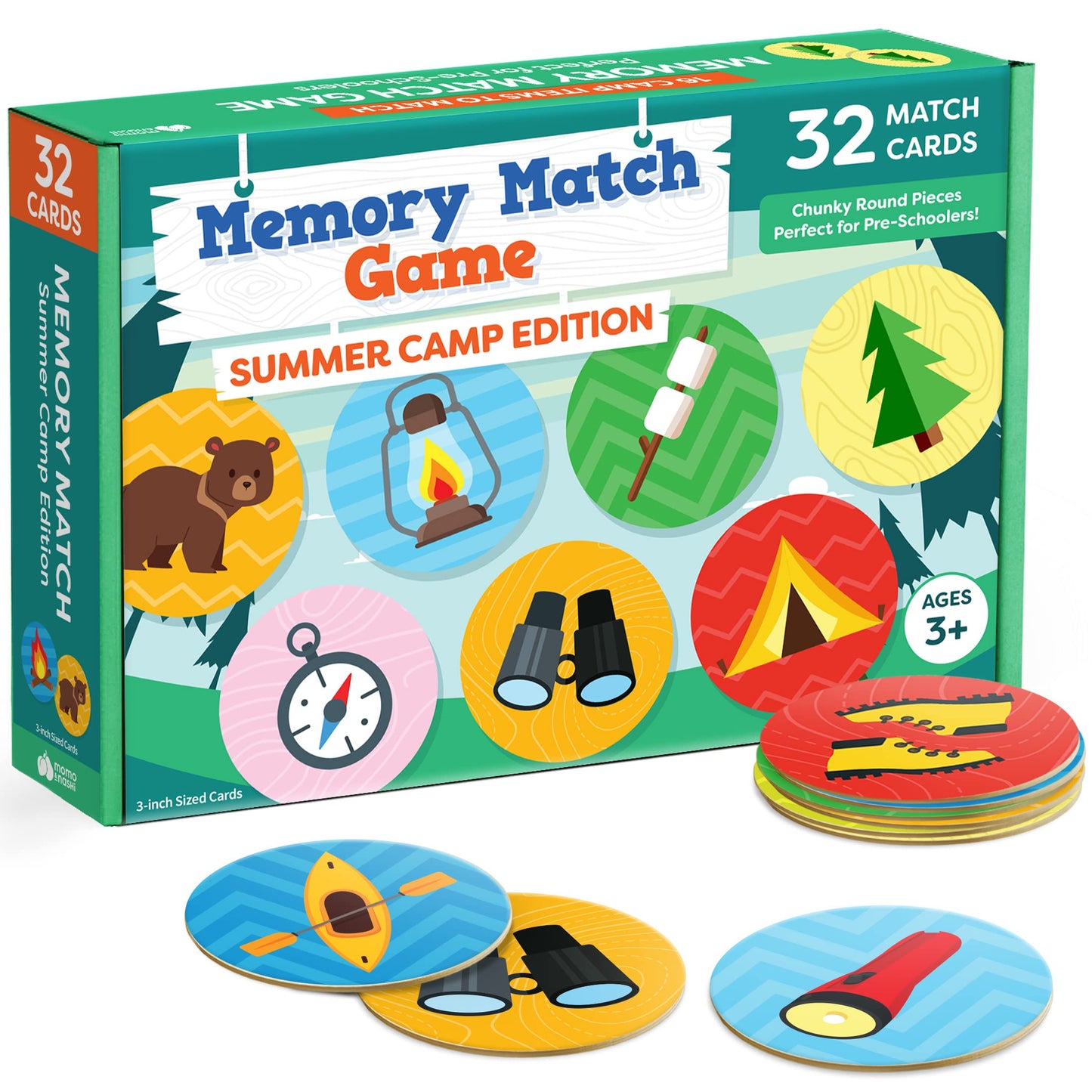 Matching Game - Memory Games for Kids Ages 4-8 - Memory Matching Games for Toddlers 3-5 - Kids Camping Toys Gifts - Preschool Board Game - Preschool Learning Activities Educational Toys - Summer Toys
