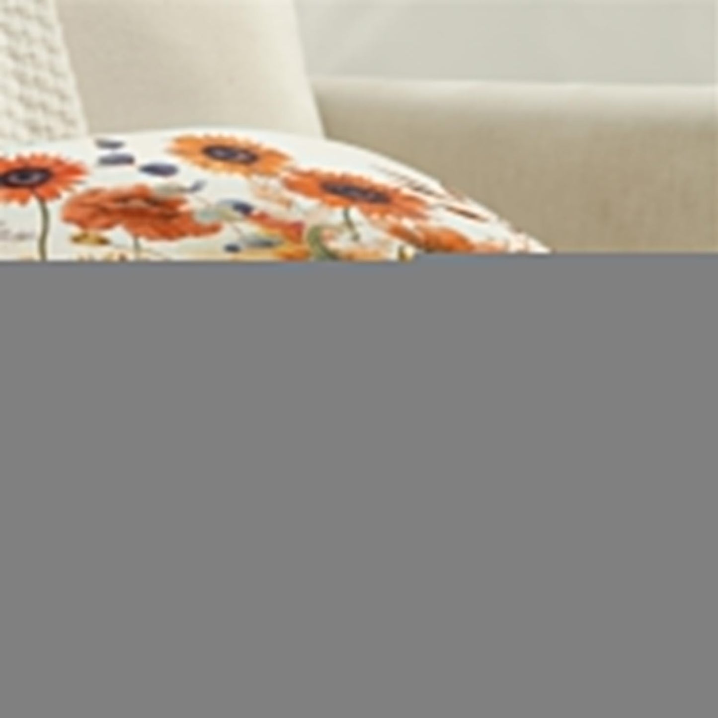 NIGHTWISH Fall Pillow Covers 18x18 Set of 4 Thanksgiving Farmhouse Decorations Floral Pumpkin Outdoor Fall Decor Throw Pillow Covers Thankful Blessed Harvest Autumn Cushion Case for Couch Sofa