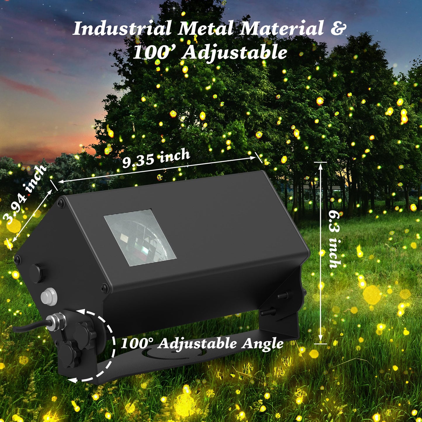 Outdoor Firefly Lights Projector, AIRIVO Yellow Laser Projector Star Lights Show, Garden Fairy Light with Remote Control for Summer, Home, Patio, Landscape