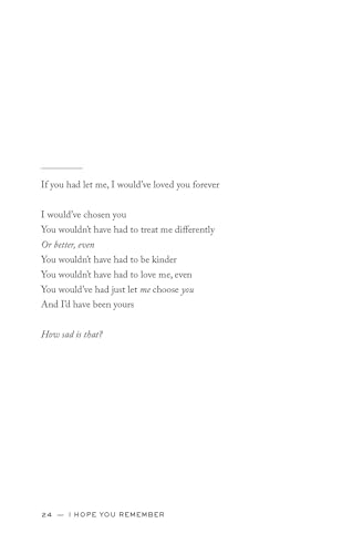 I Hope You Remember: Poems on Loving, Longing, and Living