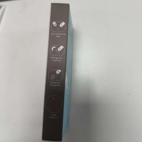 OUMSIS Cat Toys, USB Rechargeable Interactive Cat Mouse Toys, 3 Light Modes & 5 Adjustable Patterns, Portable Kitten Toy for Indoor Cats & Dogs, Training & Exercise Fun