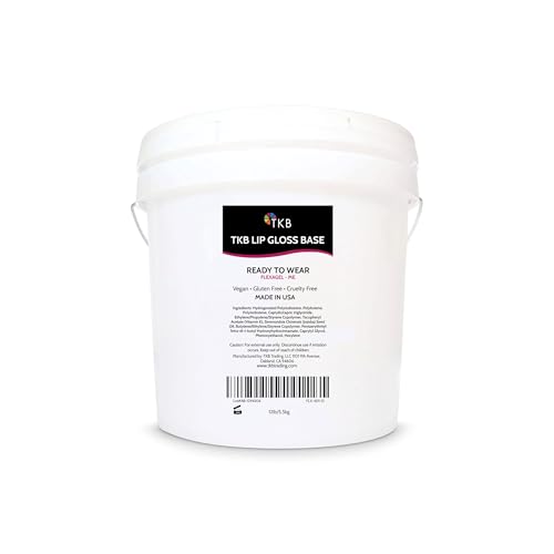 TKB Lip Gloss Base (Flexagel ME)| Clear Lip Gloss Base for DIY Lip Gloss| Ready-to-Wear| Moisturizing, High Shine, Crystal Clear, Vegan, Gluten and Cruelty free| Made in USA (12lb (5.5kg))