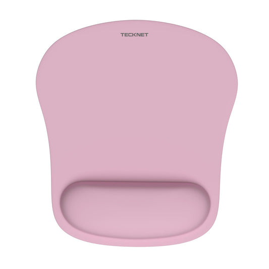 TECKNET Mouse Pad with Wrist Support, Ergonomic Gaming Mouse Pad Pain Relief, Portable Comfortable Mousepad for Computer, Laptop, Office, Home and Travel, Non-Slip Base, Waterproof Surface, Black