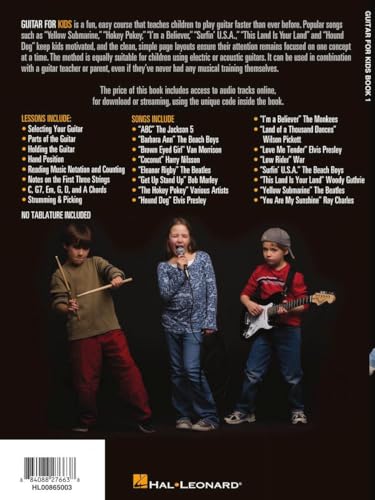 Guitar for Kids | Guitar Method - Easy Beginner Guitar Songbook for Children | Learn Popular Songs and Guitar Basics | Sheet Music incl. Online Audio ... (Hal Leonard Guitar Method (Songbooks))
