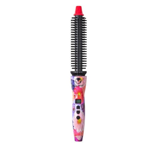 CALISTA Perfecter Pro Heated Round Brush | Curl, Volumize, and Style Hair with No Heat Damage for Healthier Hair | 4 Sizes for All Hair Types | Dual Voltage & Adjustable Temp (Daisy Bloom, 0.75)