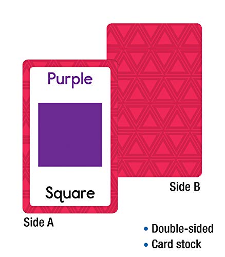 Carson Dellosa 54 Colors and Shapes Flash Cards, Toddler Learning Flashcards for Kids Ages 4 and Up, Educational Games for Preschool and Kindergarten Reading Readiness