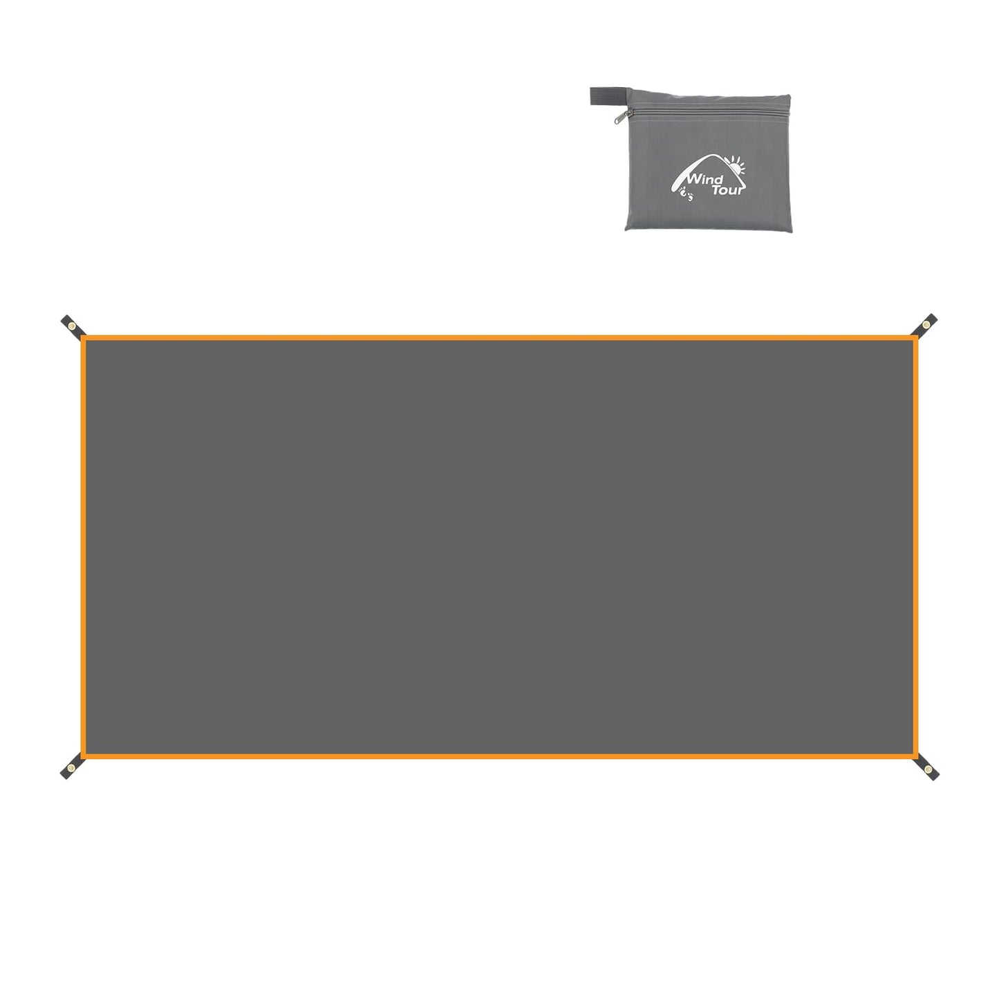 Wind Tour Portable Multifunctional Outdoor Camping Tarp Groundsheet Footprint Lightweight Floor and Ground Tarps for Camping Hiking with Carry Bag (51.2" x 83")