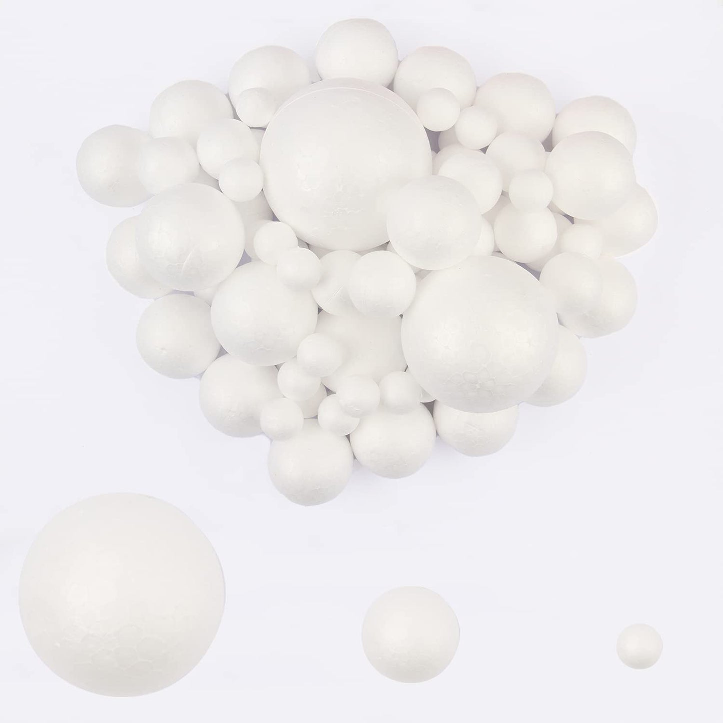 LOMIMOS 24pcs Foam Balls, 5cm/2inch White Craft Round Balls for Flower Arrangement Arts & Crafts DIY Supplies
