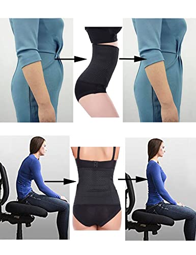 Youloveit Women's Waist Trainer Corset for Everyday Wear Steel Boned Tummy Control Body Shaper with Adjustable Hooks(Black,S)