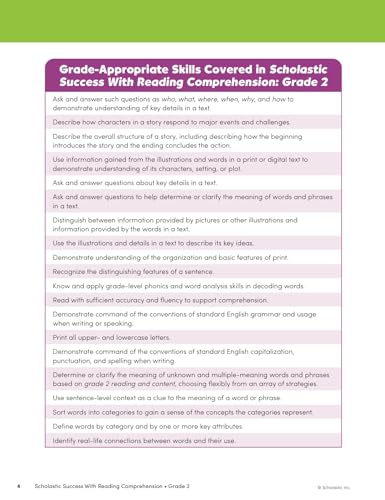 Scholastic Success with Reading Comprehension Grade 2 Workbook