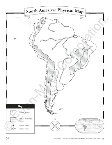 Evan-Moor Educational Publishers The World: Reference Maps & Forms Book (World & U.S. Maps)