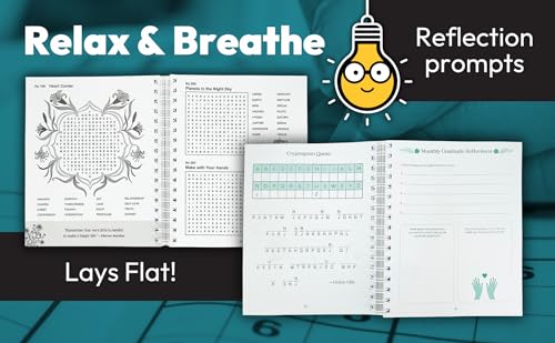 Mindfulness Word Search Book - Spiral-Bound Puzzle Multi-Level Word Search Book for Adults Including More Than 400 Puzzles; Puzzles for Self-Care and a Zen Mind (Brain Busters)