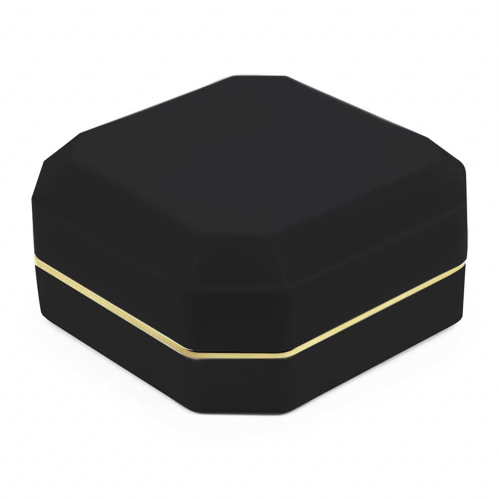 AVESON Luxury Bracelet Box, Velvet Jewelry Box Storage Case Organizer Holder with LED Light, Black