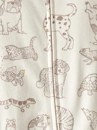 little planet by carter's Baby Sleep and Play made with Organic Cotton, Animal Print, 6M