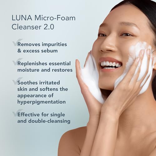 FOREO Deep Clean LUNA 3 Bundle - Facial Cleansing Brush Sensitive Skin + LUNA Micro-Foam Face Cleanser 2.0, 3,4 oz - Cleansing & Anti Aging Face Massager - Face Care Brush - Face Wash - Pore Minimizer