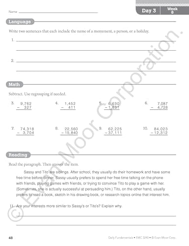 Daily Fundamentals, Grade 5 Teacher Edition