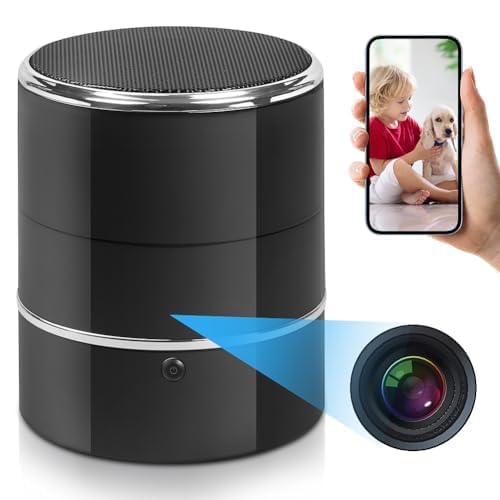 SOPKVL Bluetooth Speaker Camera - HD 1080P Wireless Camera - WiFi Cam with 240° Ultra Wide Angle Lens - Supports WiFi Bluetooth connectivity.