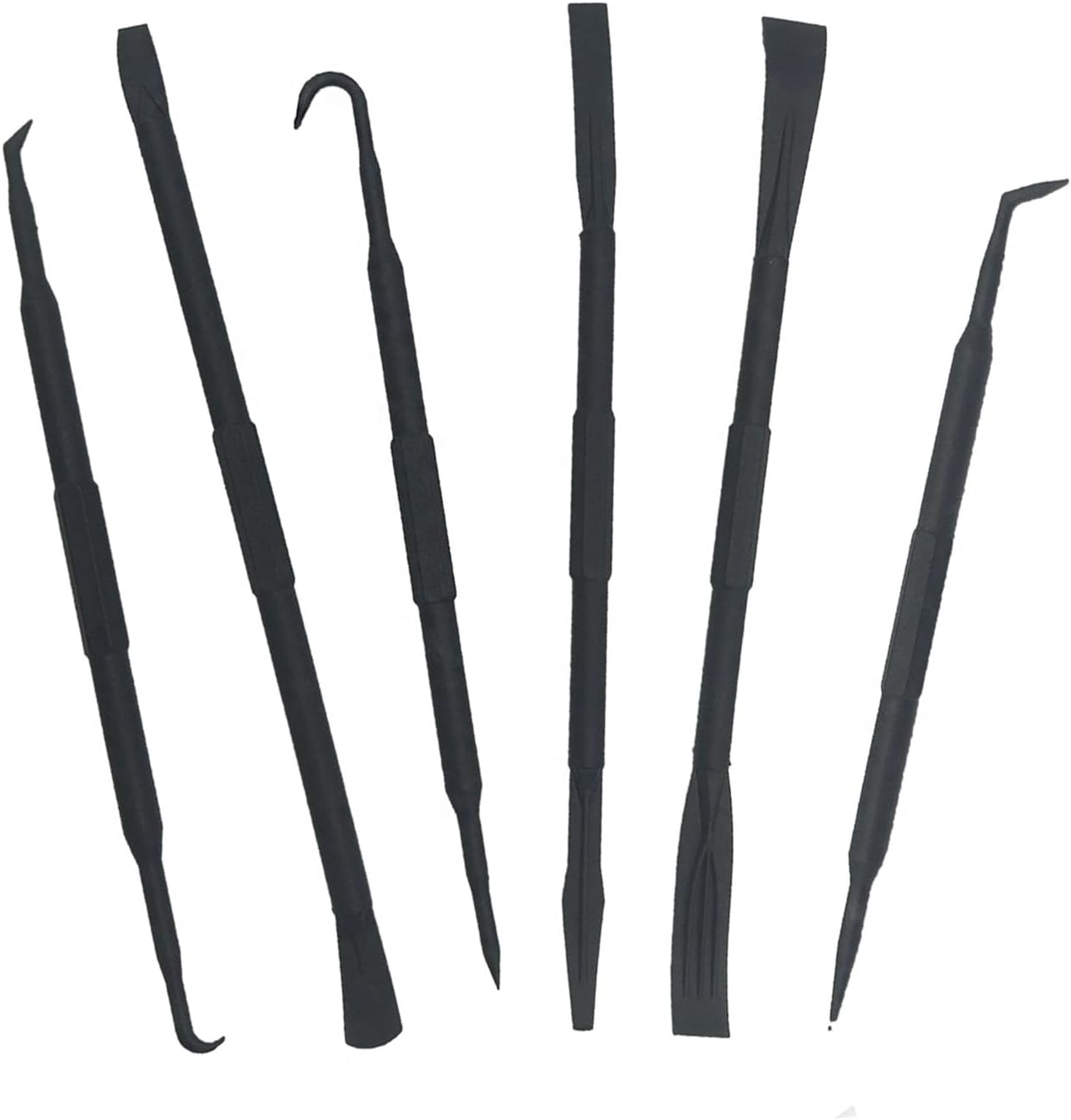 6-Piece Non-Marring Pick and Pry Bar Set for O-Rings, Seals, Gaskets, and Trim on Automotive and Electronics Equipment