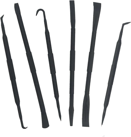 6-Piece Non-Marring Pick and Pry Bar Set for O-Rings, Seals, Gaskets, and Trim on Automotive and Electronics Equipment
