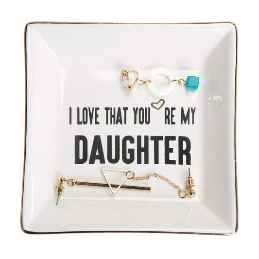 HOME SMILE Ceramic Ring Dish Jewelry Tray for Mom Sister Friends