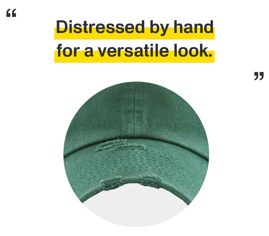 KBETHOS KBE-VINTAGE HGN Vintage Washed Cotton Baseball Cap, Heather Green