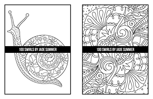100 Swirls Coloring Book: For Adults with Fun, Easy, and Relaxing Designs