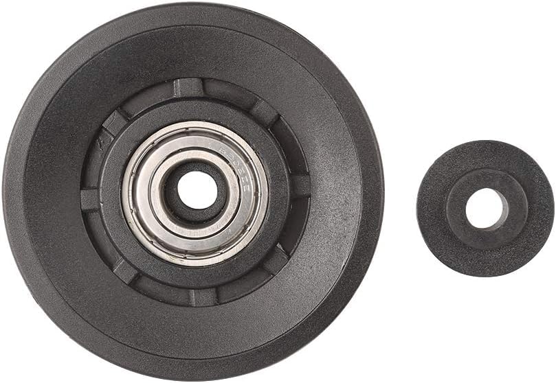 Topfinder 90mm(3.54inch) Universal Bearing Pulley Wheel for Cable Machine Gym Equipment Part Garage Door (2 PCS)