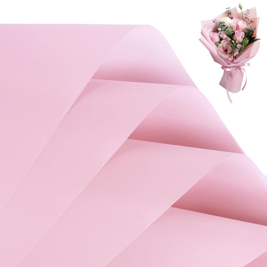 FUHITIM 20 Sheets Flower Wrapping Paper - Waterproof Floral Bouquet Packaging Paper for DIY Crafts，Florist Supplies Packaging Paper for Wedding Birthday Gift (Misty Black)