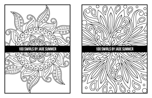 100 Swirls Coloring Book: For Adults with Fun, Easy, and Relaxing Designs