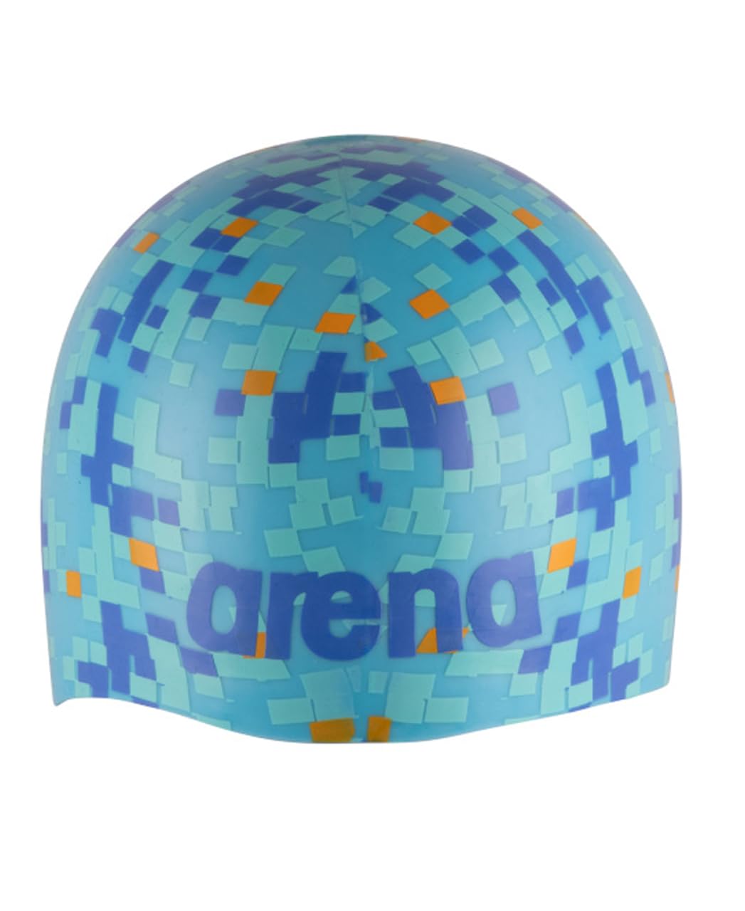 Arena Unisex Adult Poolish Molded Silicone Swim Cap for Training and Racing, One Size Fits Most, Pool Tiles/Blue