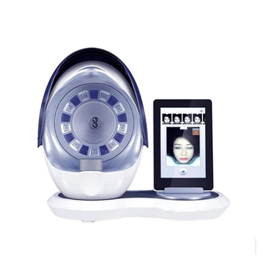 Skin Analyzer 3D Artificial Intelligence 12 Million Dual Cameras Skin Analyzer Skin Moisture Tester Facial Analysis,Professional Skin Mini Camera Skin Sensor Scanner Machine for Skin Problems