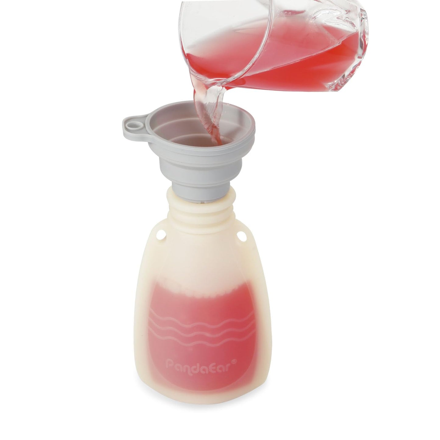 PandaEar 3 Pack Silicone Baby Food Pouches, Reusable Squeeze Pouches for Toddler with 3 Silicone Puree Feeder Spoon, BPA-Free Silicone Refillable Infant Food Storage, 5.5 oz (Light Tan&Walnut&Grey)