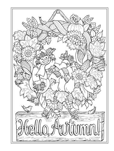 Creative Haven Autumn Charm Coloring Book (Adult Coloring Books: Seasons)