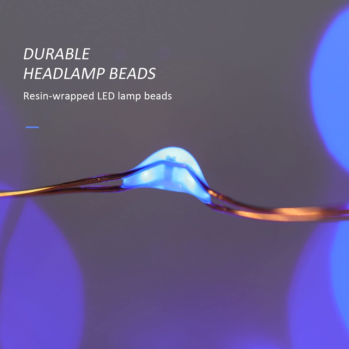 Ariceleo Led Fairy Lights Battery Operated, 1 Pack Mini Battery Powered Copper Wire Starry Fairy Lights for Bedroom, Christmas, Parties, Wedding, Centerpiece, Decoration (5m/16ft Blue)