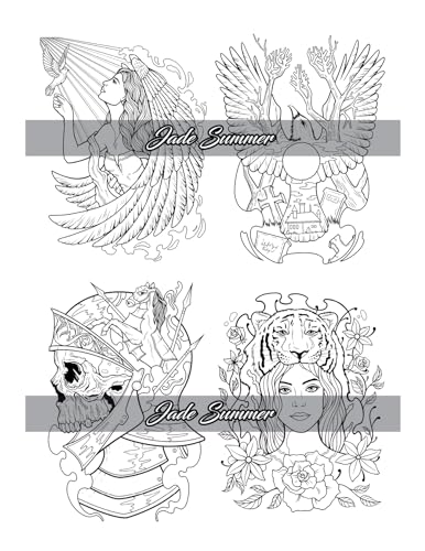 100 Tattoos: Tattoo Coloring Book for Adults with Incredible Designs of Animals, Flowers, Fantasy, Skulls, and More!