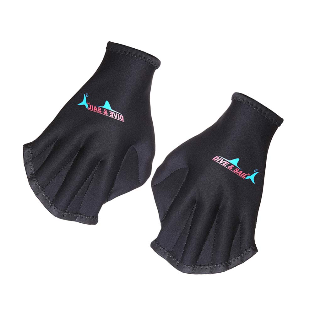 BESPORTBLE Swimming Aquatic Webbed Gloves Black Aqua Water Training Water Resistance Fit Aquatic Training Webbed Paddles Hand Web Swim Costume