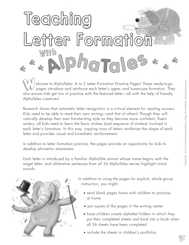 AlphaTales: A to Z Letter Formation Practice Pages: Fun-filled Reproducible Practice Pages That Help Young Learners Recognize and Print Every Letter of the Alphabet