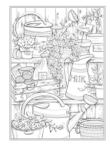 Creative Haven Country Charm Coloring Book (Adult Coloring Books: In The Country)