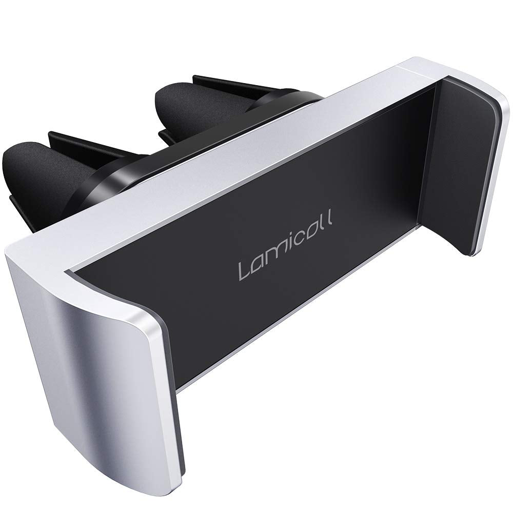 Lamicall Car Vent Phone Mount - Air Vent Clip Holder, Universal Stand Hands Free Cradle Compatible with Cell Phone 16 15 14 13 12 Mini 11 Pro Xs Max Xr X 8 7 6 6s Plus SE Smartphones Black